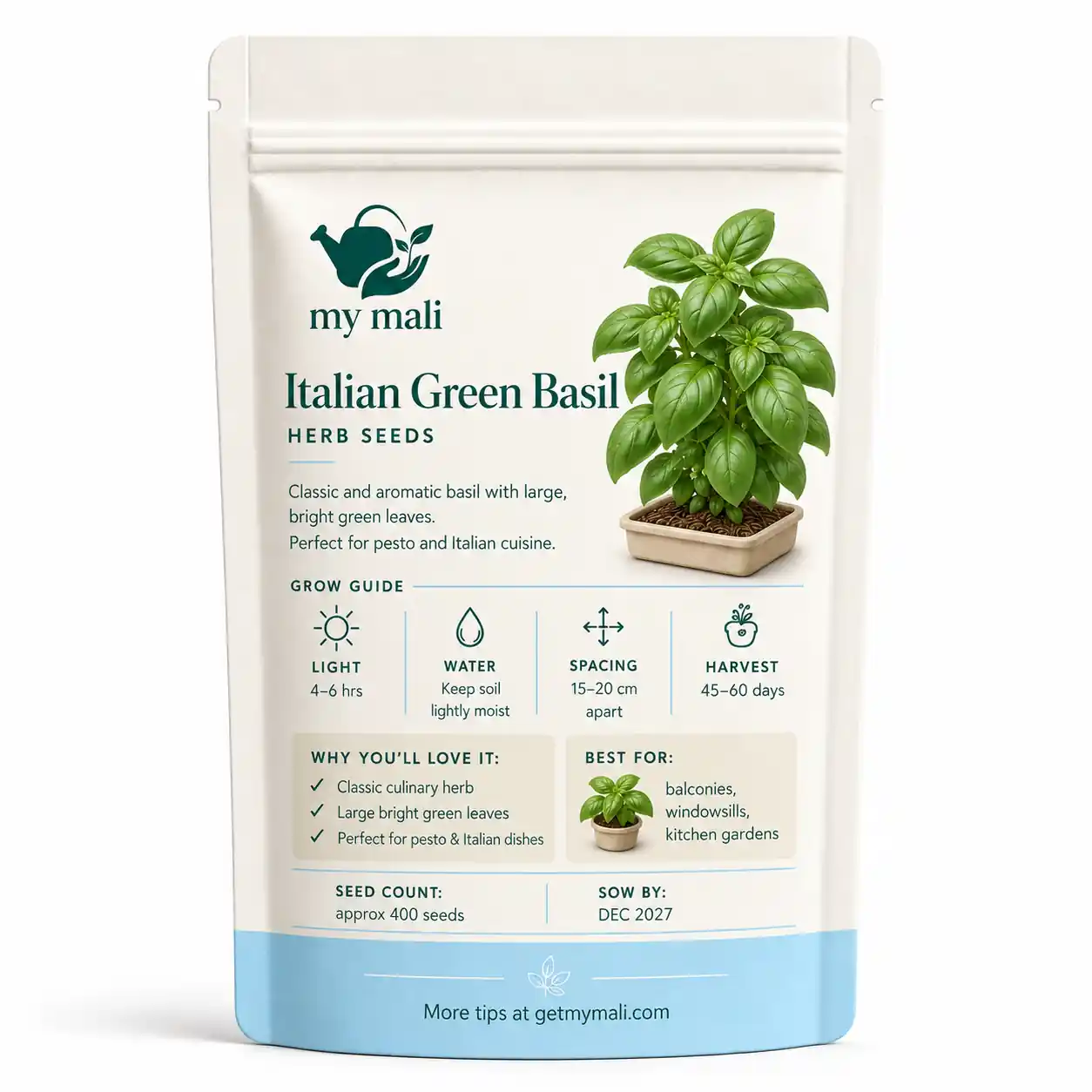 Italian Sweet Basil Seeds — image 2 of 5 (thumbnail)